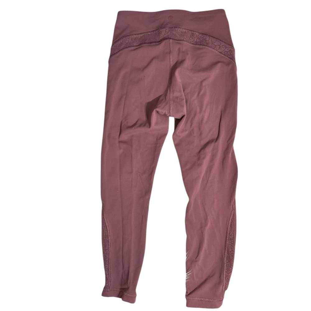 LuLuLemon Wunder Under Dusty Rose Floral Legging Size 6